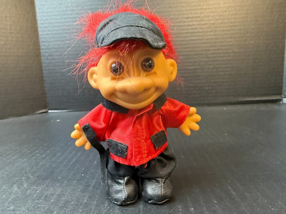 Vintage Russ Troll 5" Equestrian Horse Riding Jockey Troll Doll Red Hair